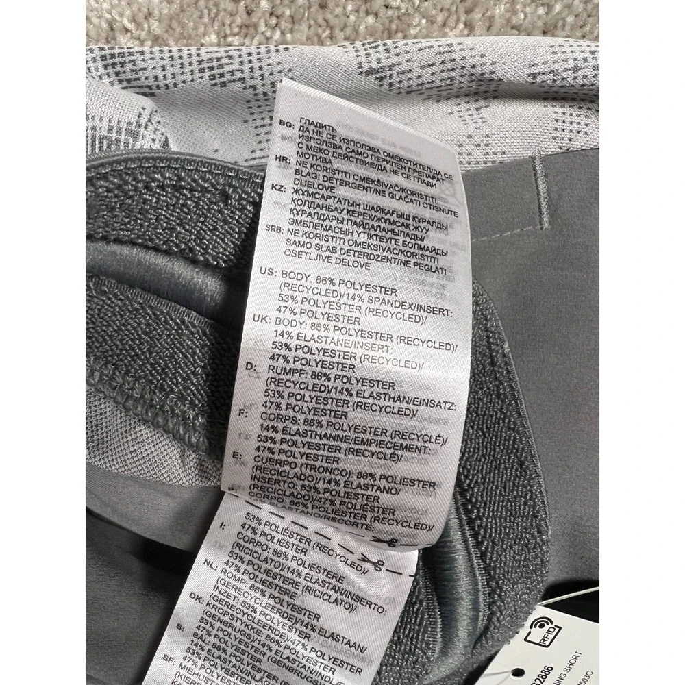 Adidas Mens AEROREADY Training Shorts Grey‎ Marble Print Zip Pockets GG2886 NEW